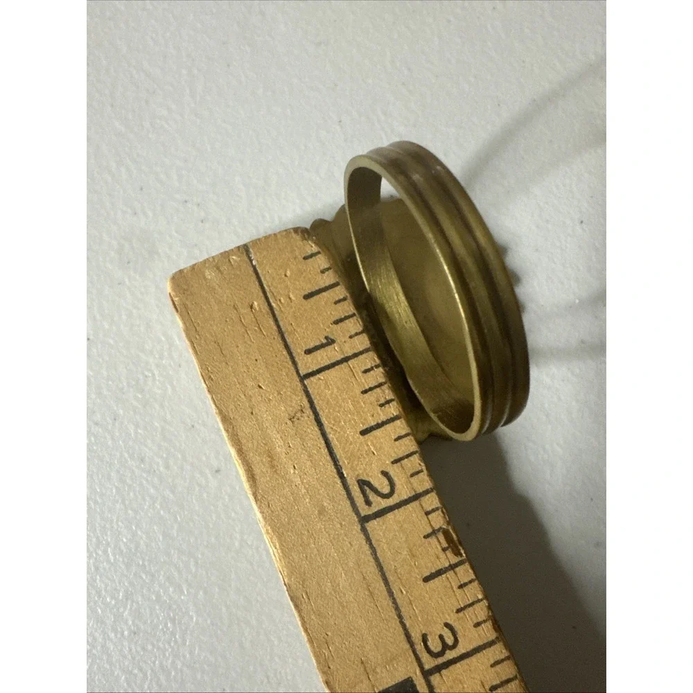 Pottery Barn Napkin Rings - Brass Sunflower, Set Of 4